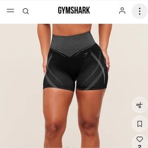 Gymshark Women's Black and Gray Athletic Shorts